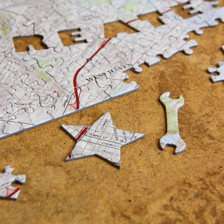 Personalized World's Greatest Dad Map Puzzle - Centered on any address you choose.