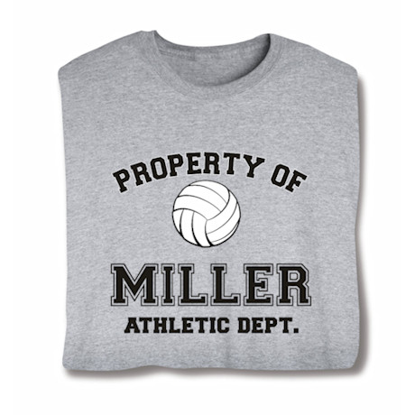 Personalized Property of 'Your Name' Volleyball Shirt