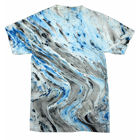 Marble Tie Dye T-shirt - Blue/Black