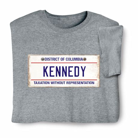 Personalized State License Plate T-Shirt or Sweatshirt - District of Columbia