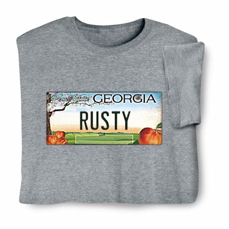 Personalized State License Plate Shirts - Georgia