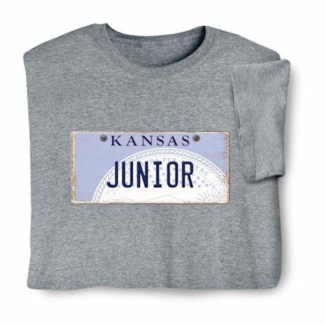 Personalized State License Plate Shirts - Kansas