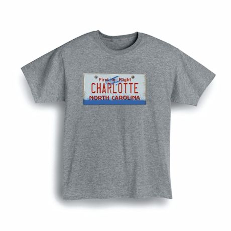 Personalized State License Plate T-Shirt or Sweatshirt - North Carolina