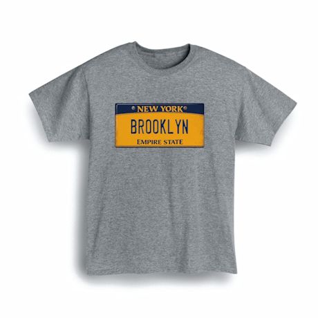 Personalized State License Plate T-Shirt or Sweatshirt - New York