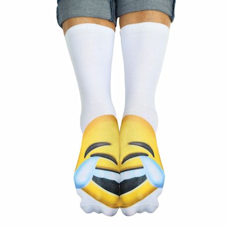 Emojicon Crew Socks- Tears Of Joy