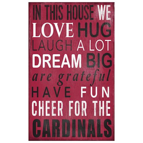 In This House NFL Wall Plaque-Arizona Cardinals