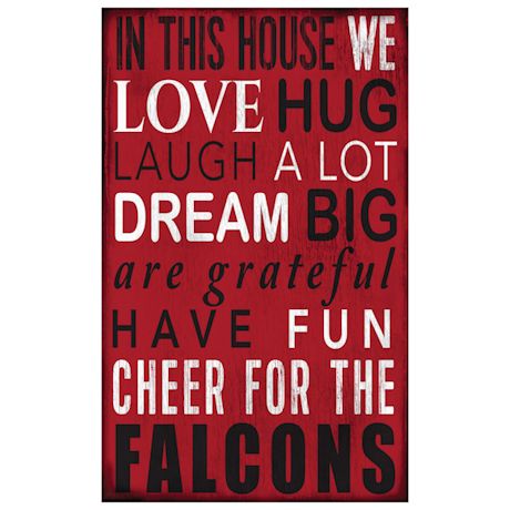In This House NFL Wall Plaque-Atlanta Falcons