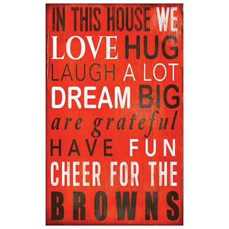Product image for In This House NFL Wall Plaque-Cleveland Browns