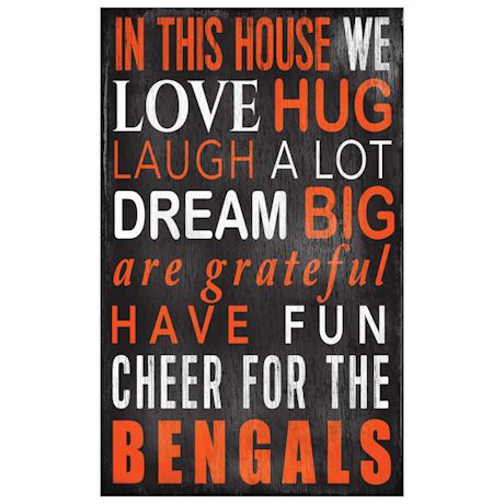 Product image for In This House NFL Wall Plaque-Cincinnati Bengals