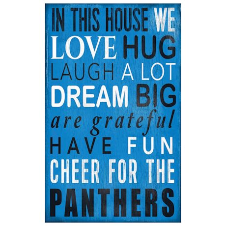 In This House NFL Wall Plaque-Carolina Panthers