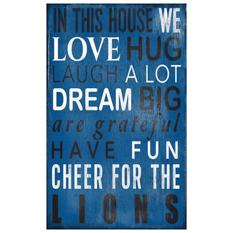 Product image for In This House NFL Wall Plaque-Detroit Lions