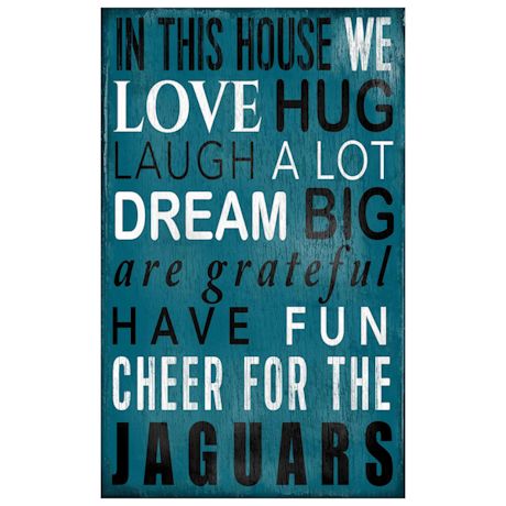 In This House NFL Wall Plaque-Jacksonville Jaguars
