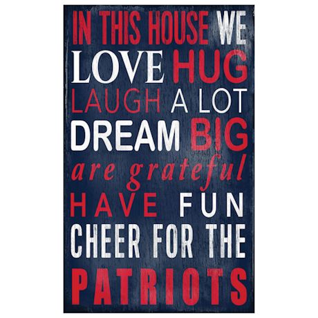 In This House NFL Wall Plaque-New England Patriots