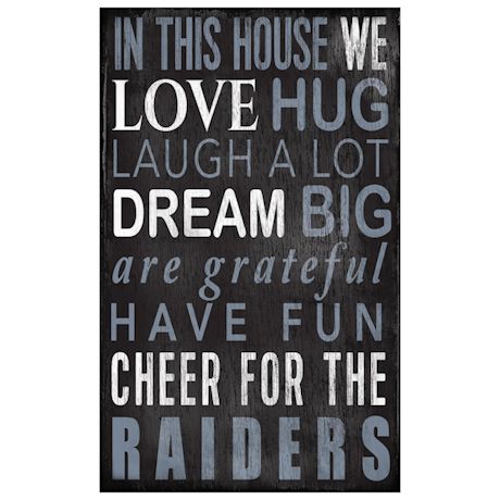 Product image for In This House NFL Wall Plaque-Oakland Raiders