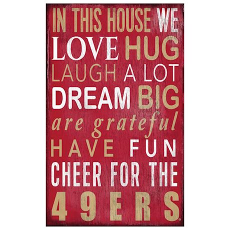 In This House NFL Wall Plaque-San Francisco 49ers