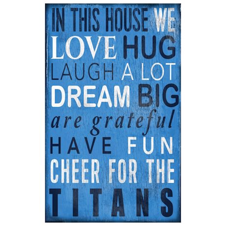 In This House NFL Wall Plaque-Tennessee Titans