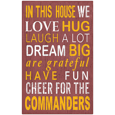 Product image for In This House NFL Wall Plaque-Washington Commanders