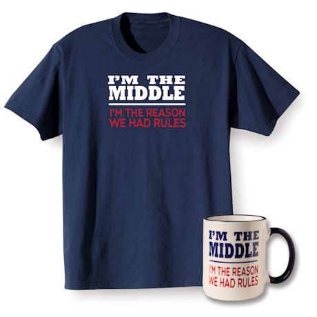Product image for Rules Middle T-shirt and Mug Gift Set