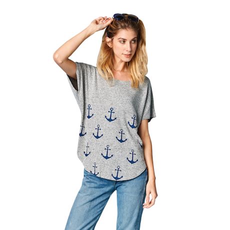 Anchors Away Oversized Top
