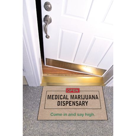 High Cotton Front Door Welcome Mats - Open: Medical Marijuana Dispensary