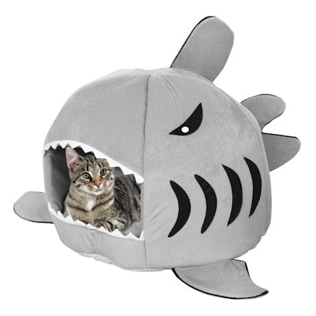 Shark Shaped Soft Cat Bed And House