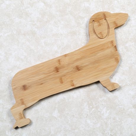 Dachshund Dog Shaped Cutting Board - Wooden Cheese Platter - 11.5" x 21.5"