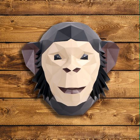 3D Chimpanzee Wall Art - African Animal Wall Sculpture