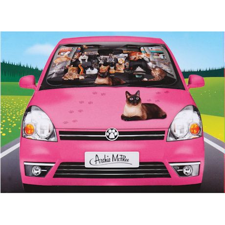 Crazy For Cats Car full of Cats Auto Windshield Car Sun Shade