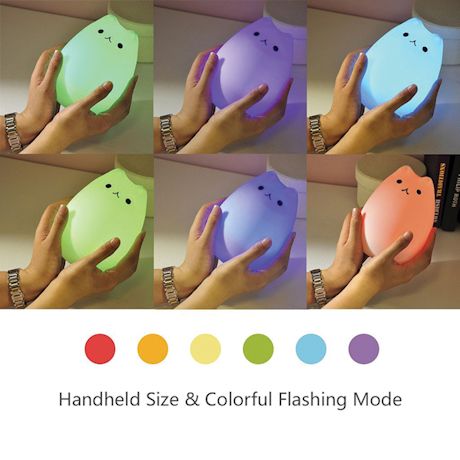 Color Changing LED Tap Cat Night Light - Tap On/Off