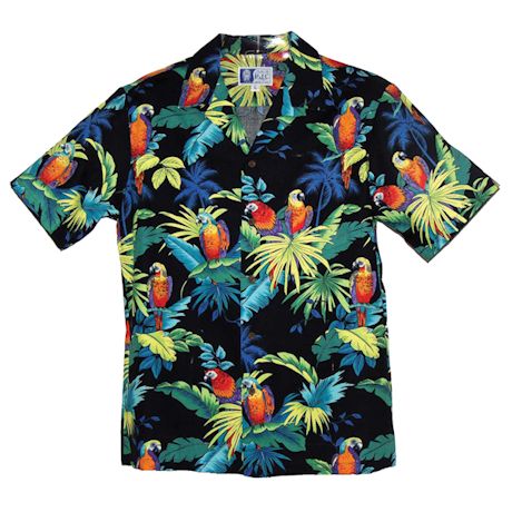 Neon Parrots Short Sleeve Camp Shirt