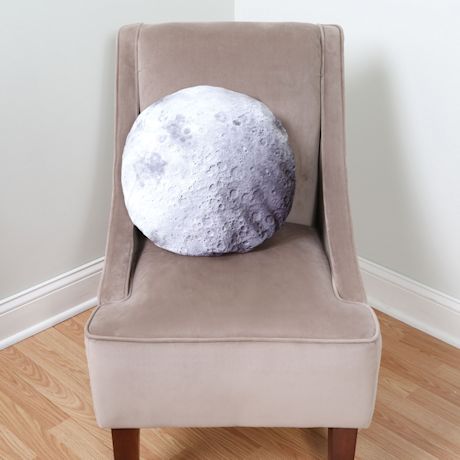 Earth & Moon 18in. Round Throw Pillow Covers - Sold Separately