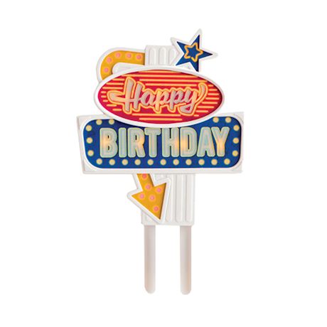 Flashing Led Food Toppers - Birthday