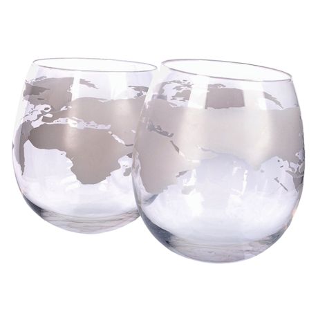 Globe Rocker Glasses - Set Of 2