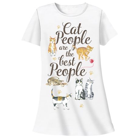 Women's Cat People Are the Best People Sleepshirt