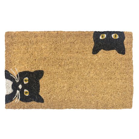Peeping Cats Doormat