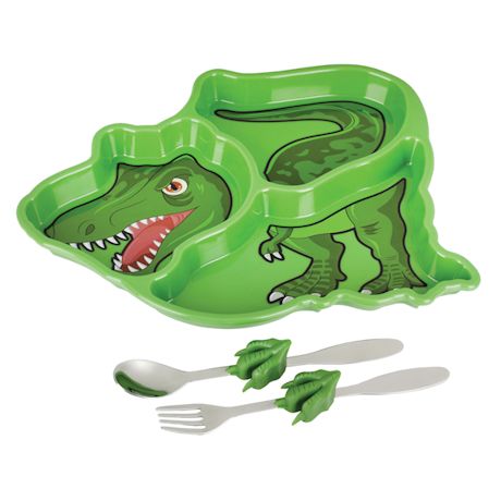 Children's Dinosaur Meal Set - Plate, Spoon & Fork
