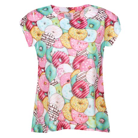 Women's Donut Print Shirts