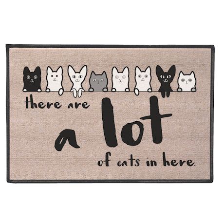 There are a lot of cats in here Doormat