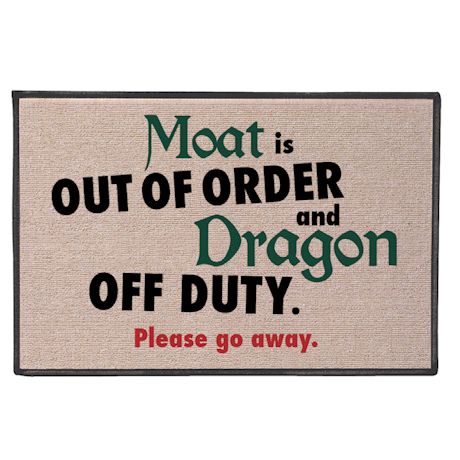 Moat Is Out Of Order, Dragon Off Duty Doormat