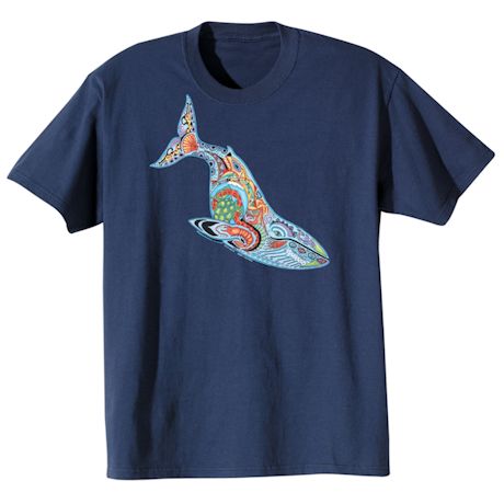 Whale And Octopus Art T-shirts