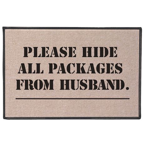 Please Hide all Packages from Husband Doormat