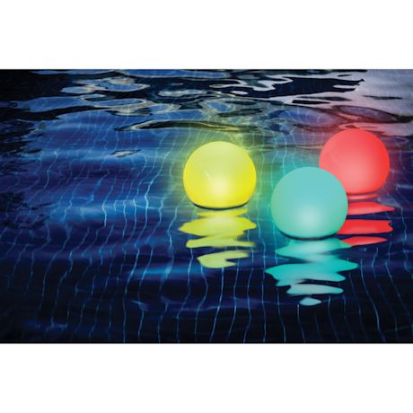 Color-Changing Floating Globe Set