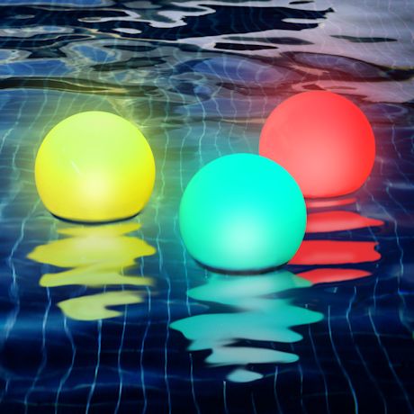 Color-Changing Floating Globe Set