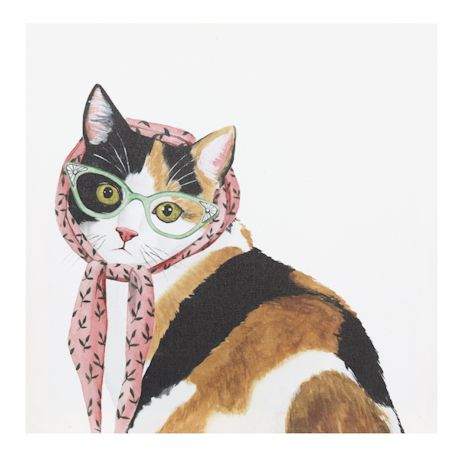 Spectacled Cats Canvas Print Set