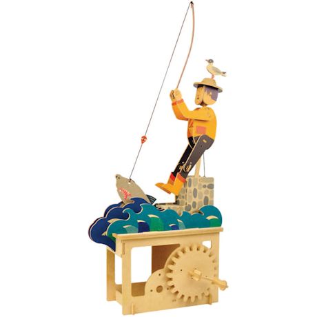 Wood Mechanical Good Fishing Construction Kit