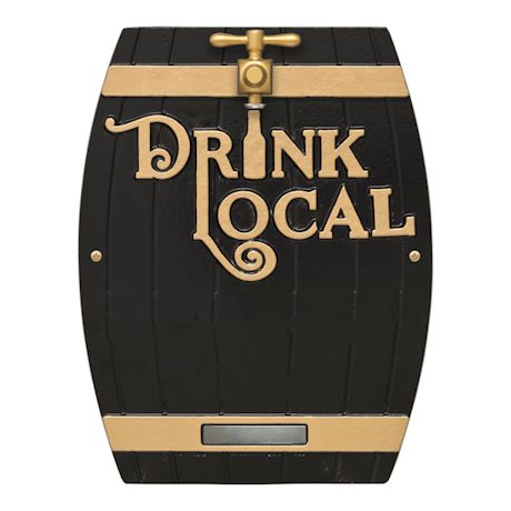 Personalized Drink Local Barrel Plaque