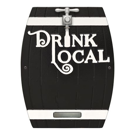 Personalized Drink Local Barrel Plaque