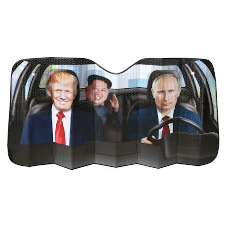 Donald Trump, Kim Jong Un & Vladimir Putin Car Sunshade