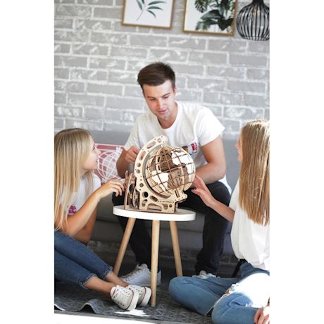 Mr. Playwood Wooden Mechanical Globe Puzzle Model