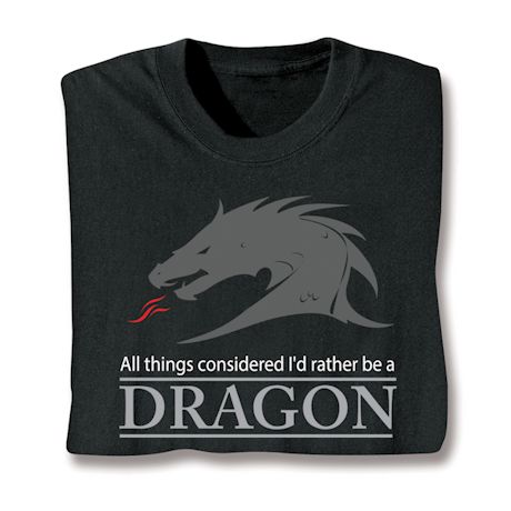 All Things Considered I'd Rather Be A Dragon T-Shirt or Sweatshirt